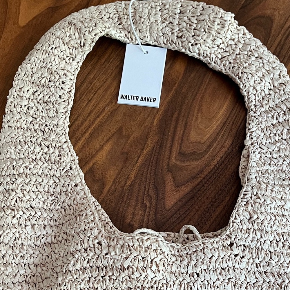 Saks Walter Baker Issey Raffia Hobo in color natural‎ w/dust bag, NWT - Picture 7 of 7